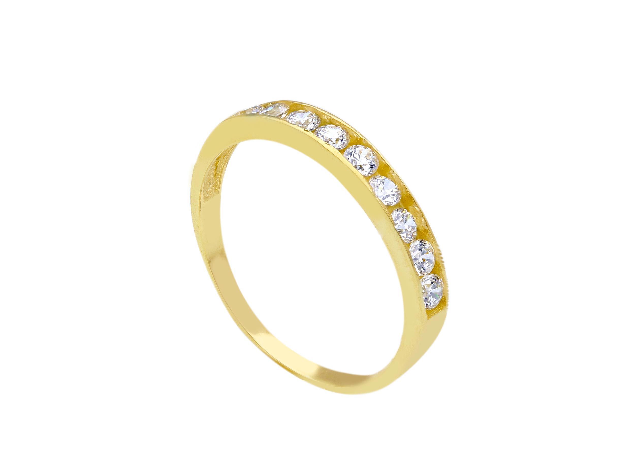 Eternity k9 gold ring with white zirkons (S162143)